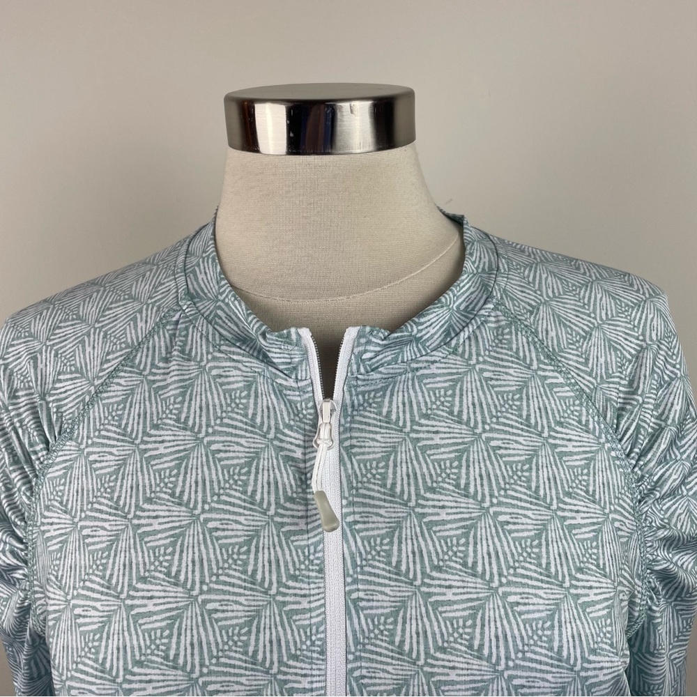 The American Outdoorsman Blue Green White Long Sleeve Lightweight Top Women XL - Picture 3 of 8